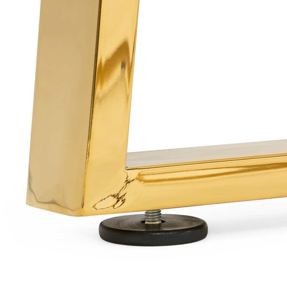 Керамический стол Woodville Селена 2 140х80х77 белый мрамор, золото