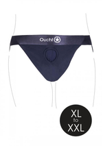 Черные трусики-джоки для страпона с вибропулей - размер XL-XXL (Размер: XL-XXL) (Цвет: черный)