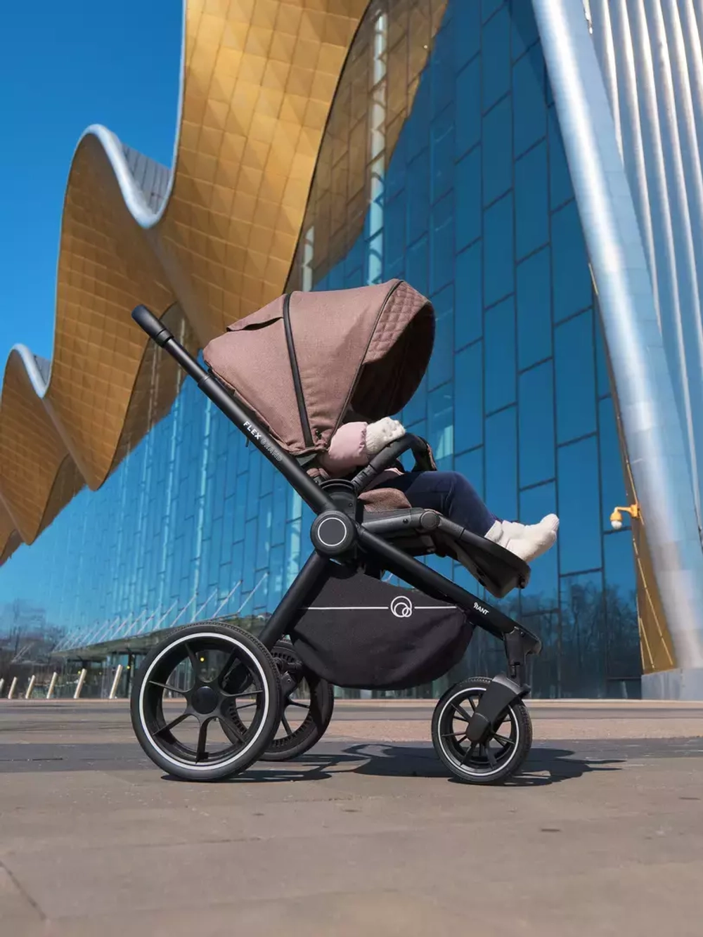 Коляска детская "FLEX GRAND" (2в1) RA072 Cacao Brown