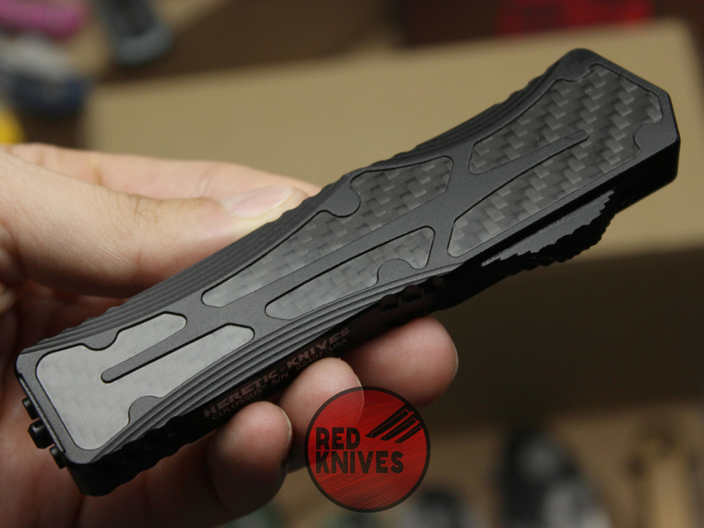 Нож Heretic Knives Colossus T/E - темная рукоять , темный танто клинок