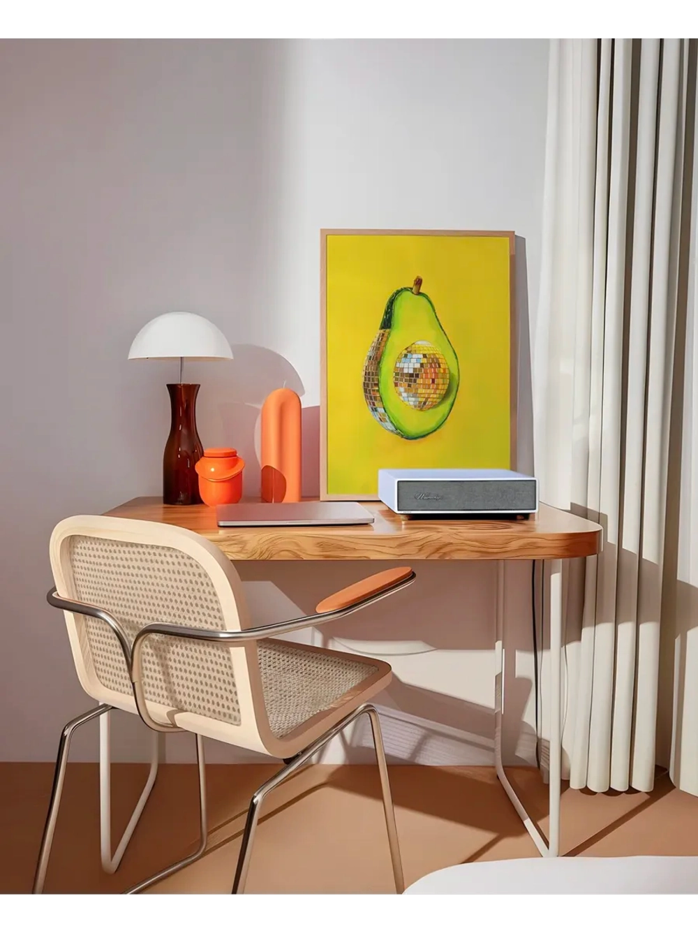 постер 30х40 см интерьерный на стену без рамок Диско Авокадо