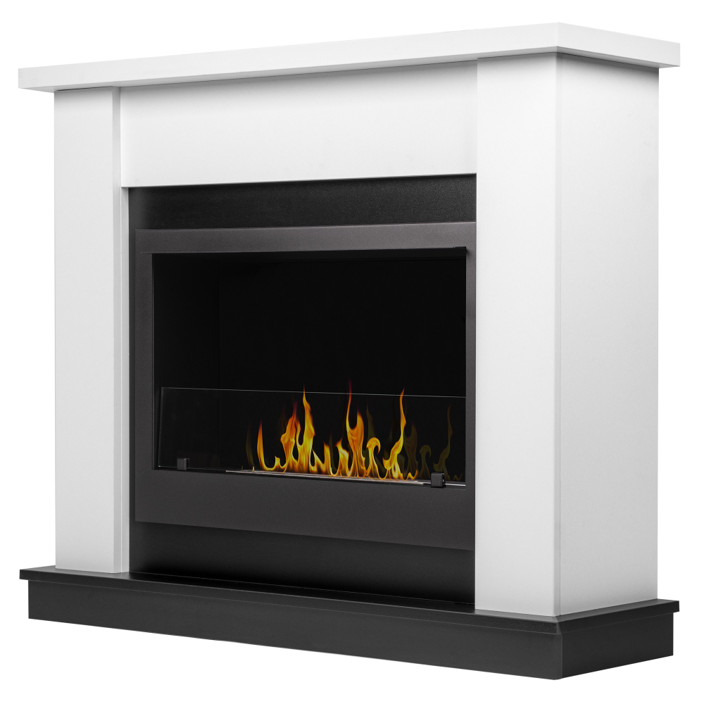 Каминокомплект:Биокамин Firelight BFP/P-1015 XS+Canto Long белый, черный
