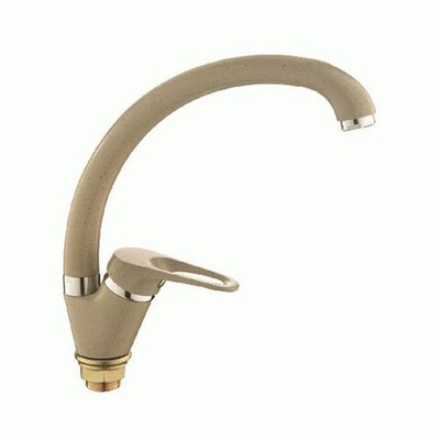 смеситель кухня LEDEME картридж д.40мм с гайкой,бежевый-матовый L5913K