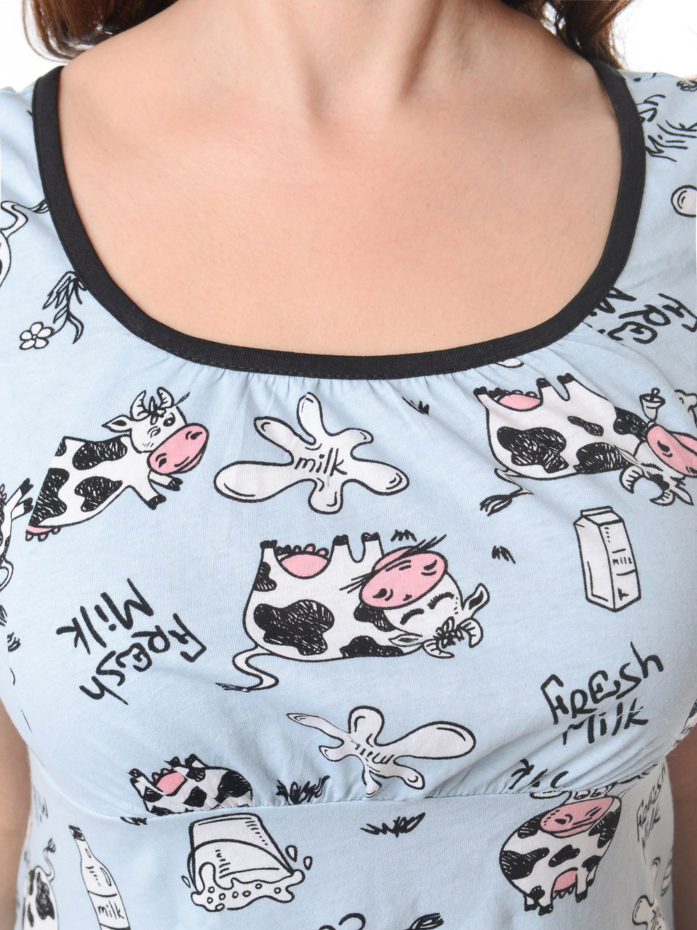 Майка Мк-58Х/сероголубой-коровка