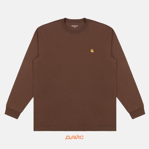 Лонгслив мужской Carhartt WIP Chase артикул:I026392_chocolate - купить в магазине Дайс