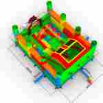 Коммерческий надувной батут «Страна Сафария 3» 8*6*6 м
