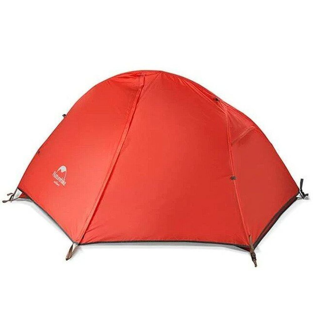 Палатка одноместная Naturehike сверхлегкая + коврик NH18A095-D, оранжевая, 6927595701805