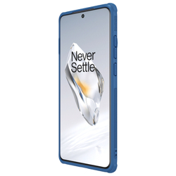 Усиленный чехол синего цвета от Nillkin для смартфона Oneplus 12, серия Super Frosted Shield Pro
