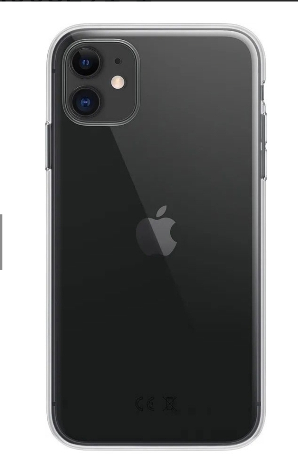 Прозрачный ультратонкий силиконовый чехол  на iPhone 11 / Чехол на Айфон 11