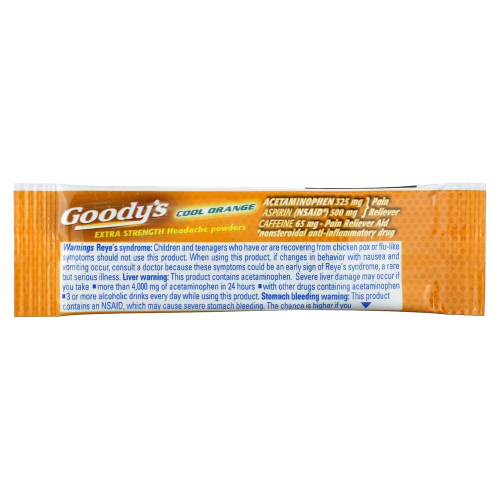 Goody's, порошок от головной боли, с повышенным вкусом, холодный апельсин, 24 пакетика