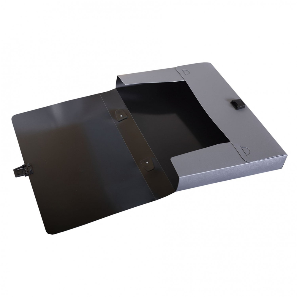 Папка-портфель на застежке Alingar, А4 360х265х40 мм, пластиковая, 800 мкм, ассорти, "Metallic"