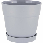 Горшок цветочный Villa de Fiori 48л D465мм, фиксированный поддон, на колесиках, утренний туман