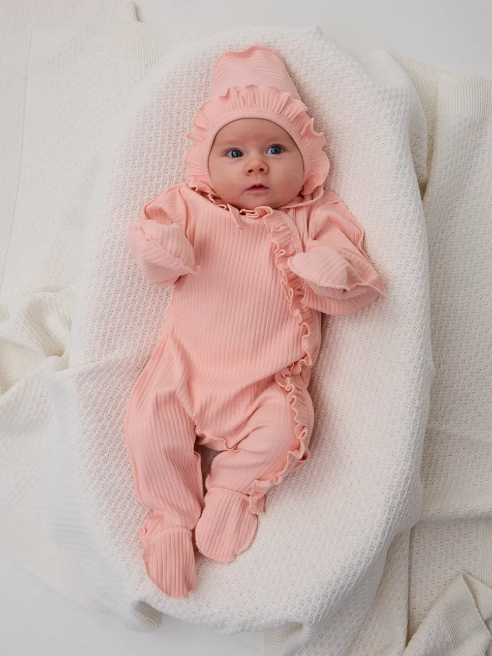 Слип для новорожденных девочек с антицарапками