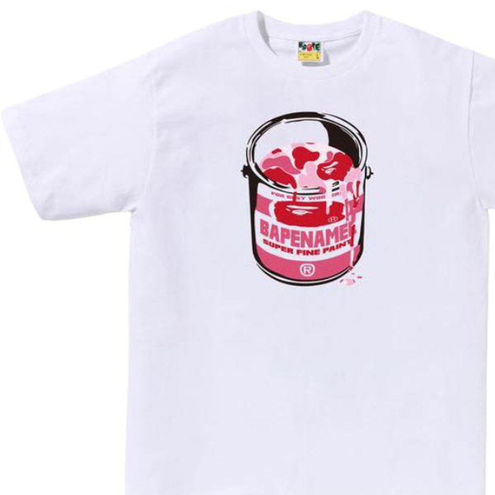 A Bathing Ape Bathing Ape Abc Camo Футболка Cotton Moderate Regular Straight Fit Summer 0zxtem011101q белый розовый