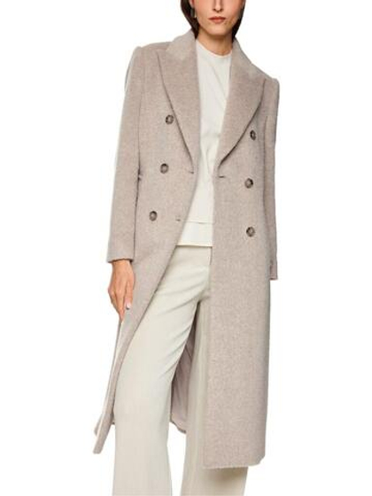 Marc Cain Пальто прямого кроя из шерсти альпаки