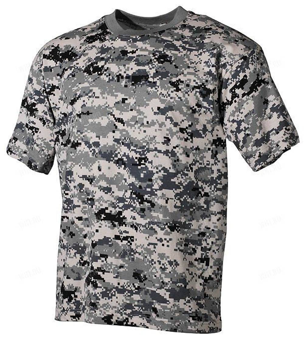 Футболка MFH US T-Shirt, 170g/m², камуфляж - Digital Urban