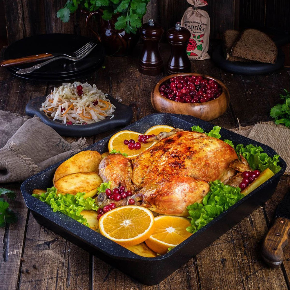 Форма для выпечки алюминий, 27х36х5.5 см, антиприг, прямоуг, Мечта, Гранит star, 94803