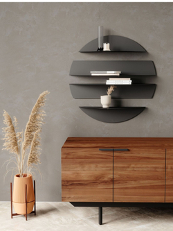 MetaDec Комплект полок Круг, 54см, черные