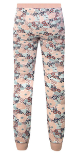 Пижама Zoe с цветочным рисунком на брючках (Размер: S) (Цвет: пудровый)