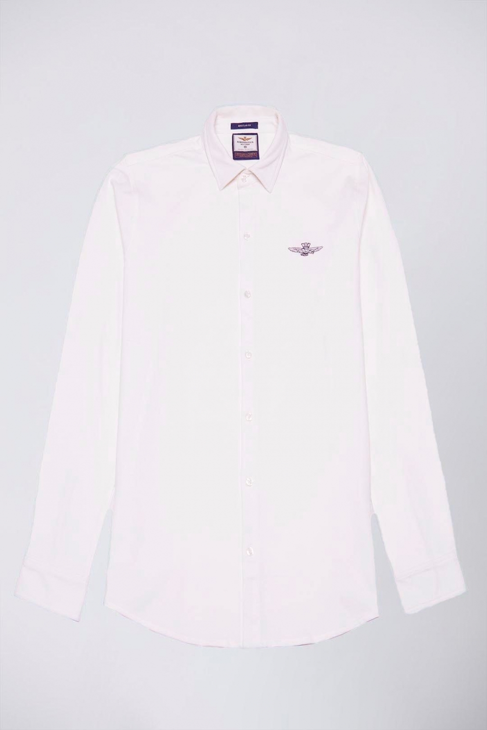 Рубашка муж. AERONAUTICA 1239 белая (лого синим)