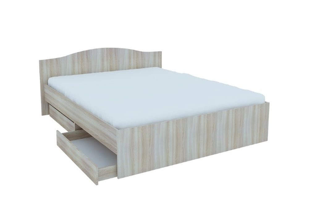 Кровать "Доминик" М-6 1600Л (ясень шимо светлый), ЛДСП, Комфорт-S, г. Ижевск