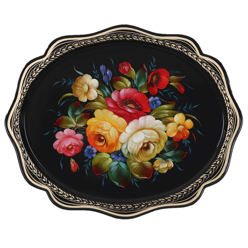 Zhostovo metal tray A15D070425151