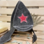 Шапка банная классическая «Буденовка», цвет серый, (без упаковки)