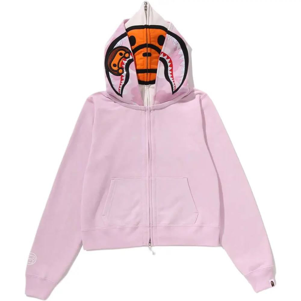 A Bathing Ape Bathing Ape Sweatshirts Cardigan Cotton Moderate No Fleece Lined Regular Sleeve Zip Closure 2m30 215 301