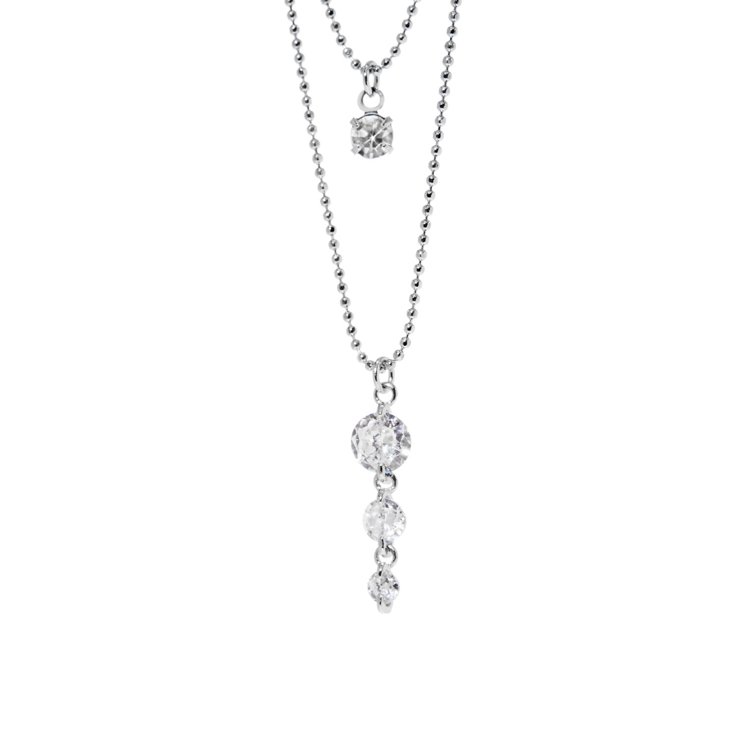 Колье Tiny Crystal Drop Necklace