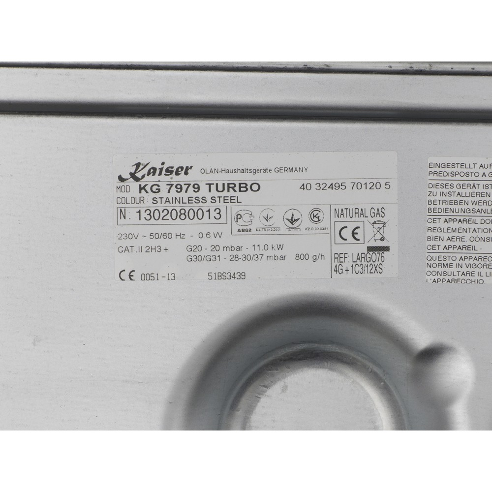 Газовая варочная поверхность Kaiser KG 7979 Turbo