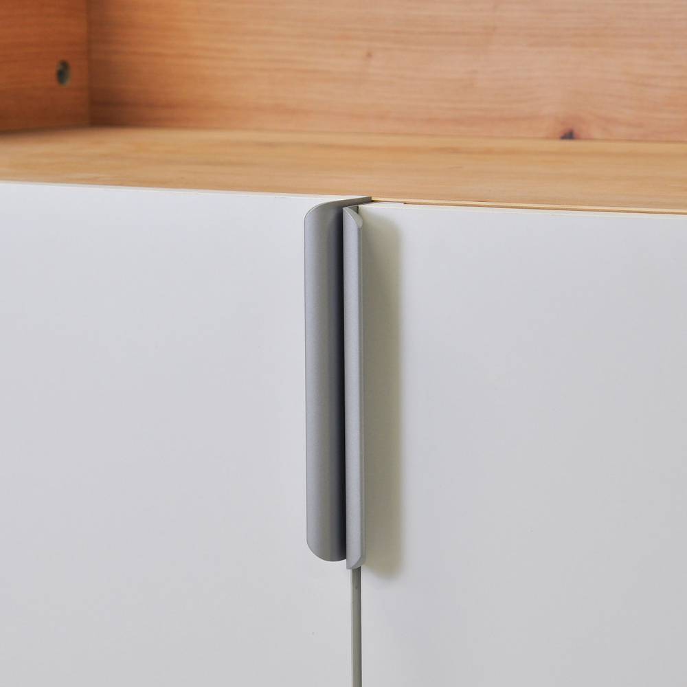 Комод, 90х42х80, Меламин, 2 двери, парящая тумба с нишей, белый/артизан, Dipriz