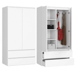 Шкаф распашной 2 ящика Марм со штангой и полками