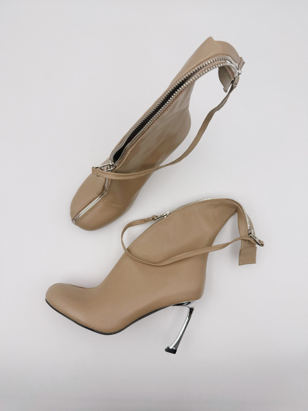 Ботильоны с замком GLAM BEIGE