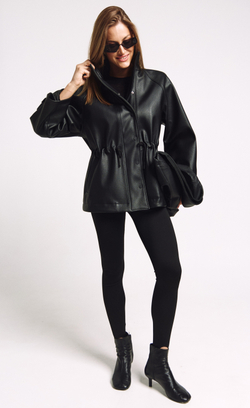 Куртка экокожа 1243 черный ISO SOFT200