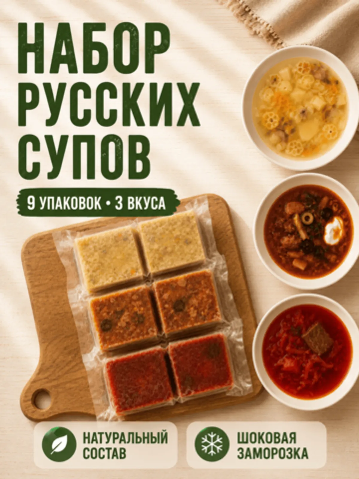 Фотография Набор домашних русских супов / 9 шт купить в магазине Афлора