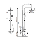 Душевая система с термостатом AltroBagno Beatrice 030408 Or