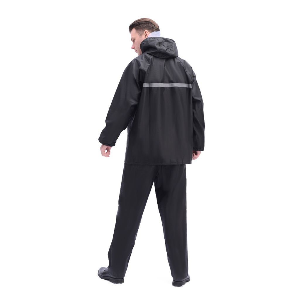 Костюм-дождевик 813 (куртка+штаны), Черный, 5XL