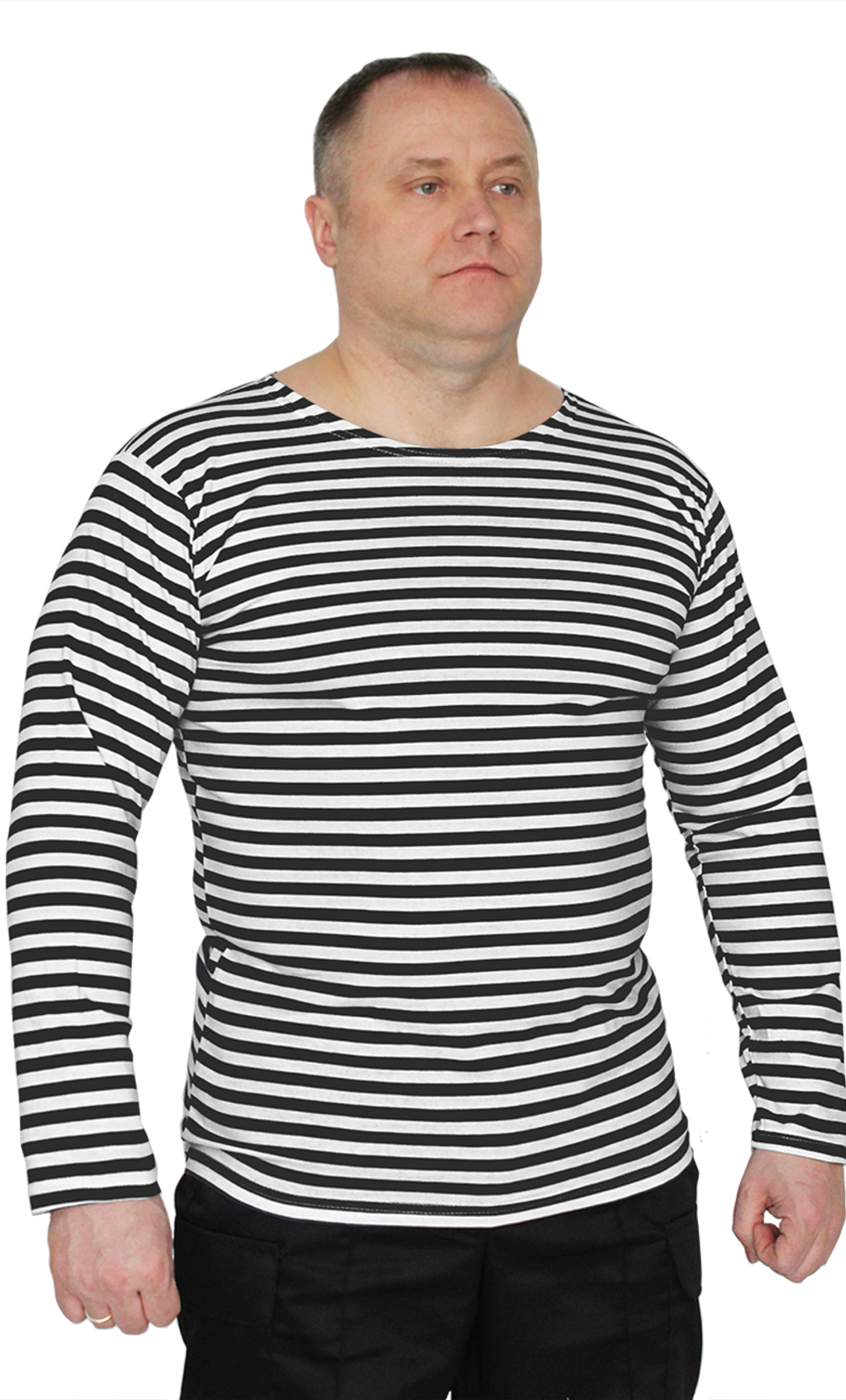 Тельняшка х/б Лето кулирка черная полоса