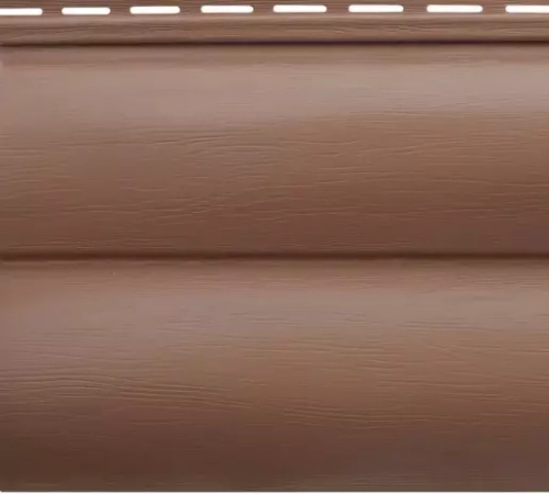 Сайдинг виниловый Альта-Профиль Blockhouse BH-02 Премиум Красно-коричневый 3100х320 мм