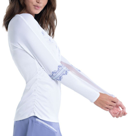 Женская теннисная футболка   Lucky in Love All About Ikat Sport Long Sleeve Top - shadow