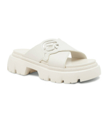 Кожаные шлепанцы Karl Lagerfeld - бежевый(KL83504)