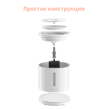 Питьевой фонтан с системой фильтрации и беспроводным насосом PETKIT Eversweet Solo 2