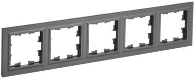 BRITE Рамка 5-местная РУ-5-БрГ графит IEK