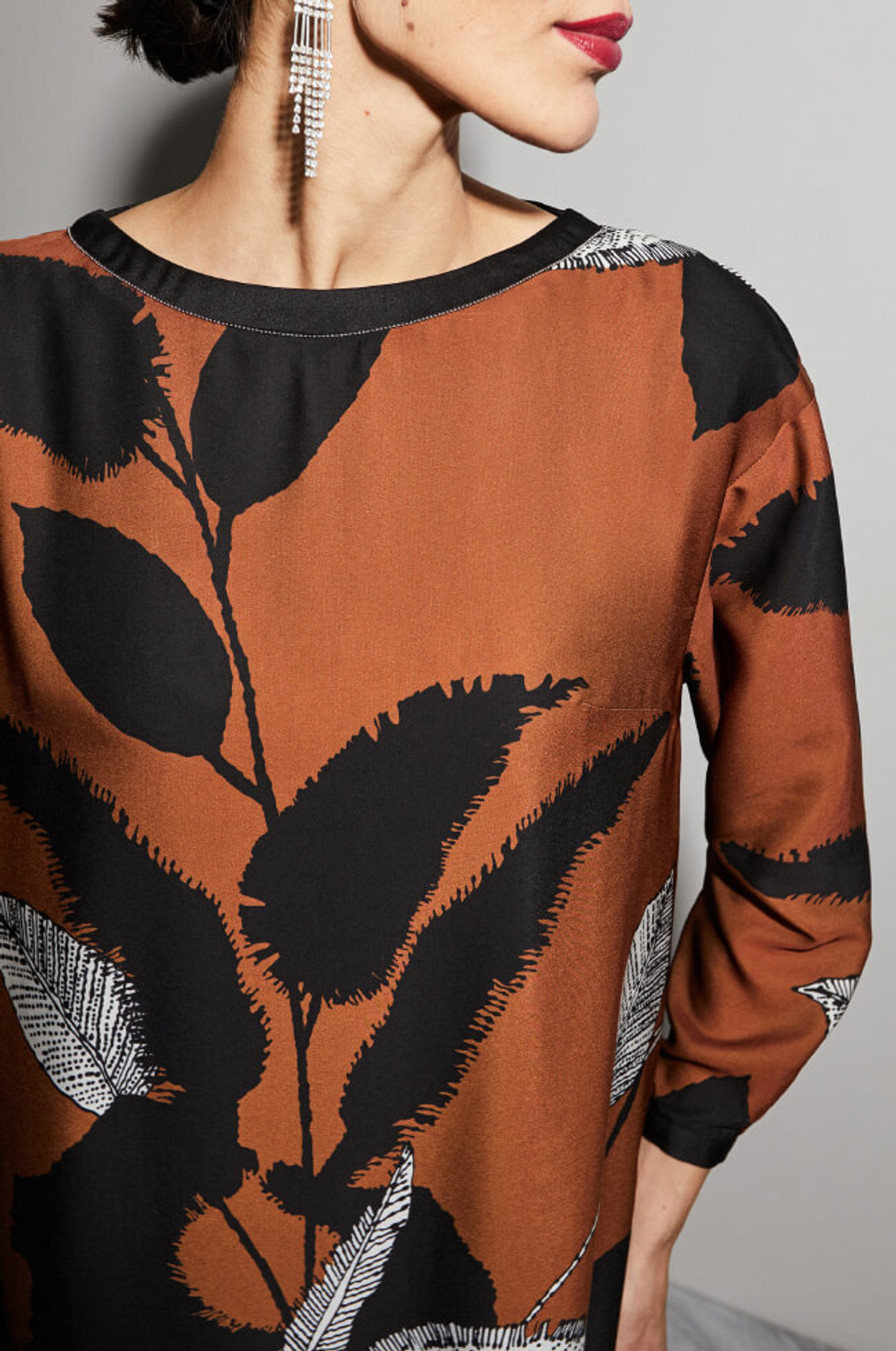 51223 Платье женское (желто-коричневый принт)