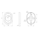 Накладка на шток цилиндра ESC.O/CRE/OV.14 (ESC-14-O) AB зелёная бронза (2шт. в уп.,отгр. по 1 шт)