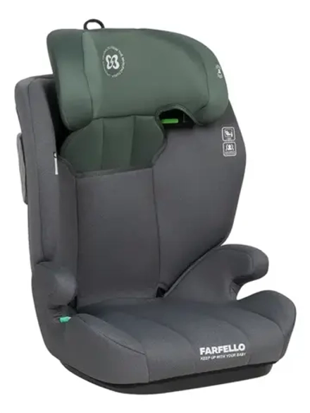 Автокресло детское Farfello Le9 100-150cm (Dark Grey/Green Серо-зеленое Le9)