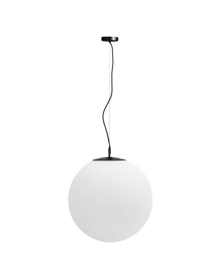 Подвесной светильник Brisia из черного металла с матовым стеклянным шаром Ø50
