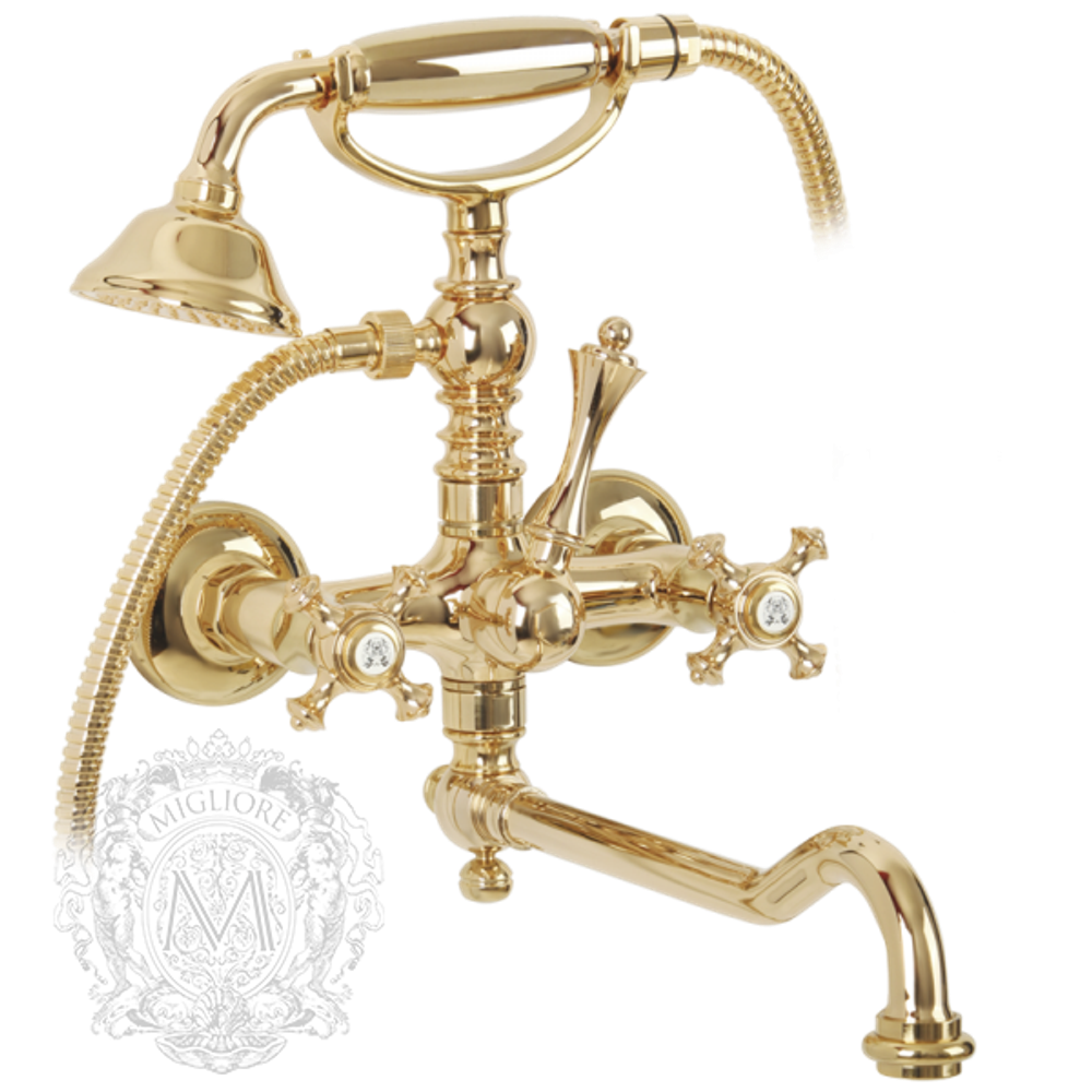 Смеситель для ванны с поворотным изливом Migliore Prestige ML.PRS-703 золото