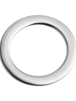 Кольцо декоративное (плоский круг), Италия, 37 мм, металл, серебро