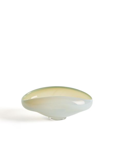 Ваза Nodila из белого стекла, 23 x 16,5 см